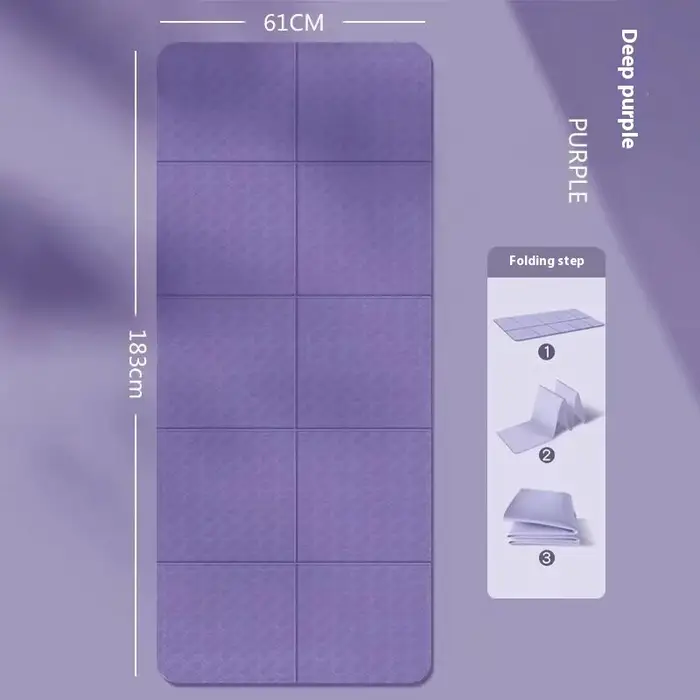 Tapis de Yoga pliable écologique Tpe pliant voyage exercice de Fitness Double face antidérapant pour les Pilates et les entraînements au sol