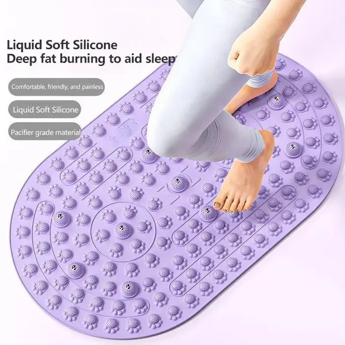 Tapis de massage des pieds par réflexologie et acupression, antidérapant et durable, pour la maison et le yoga.