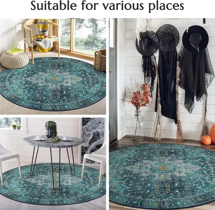 Tapis de sol rond pour la méditation des chakras