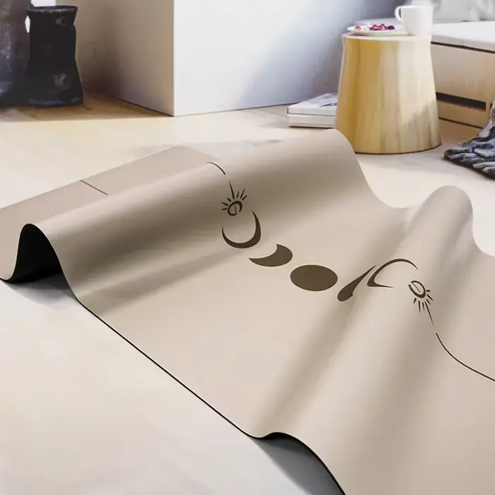 Lezyan tapis de Yoga en caoutchouc naturel PU absorbant les chocs antidérapant