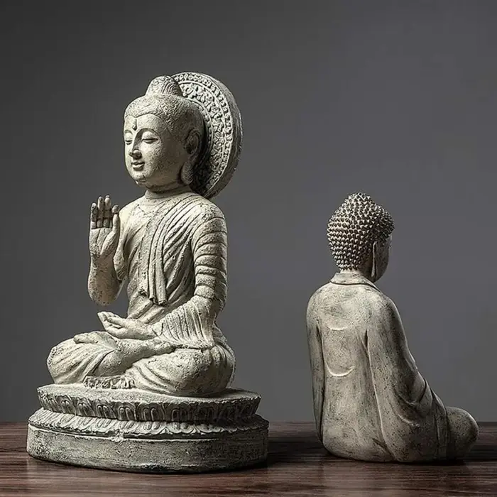 Statue de bouddha méditative pour la décoration de la maison, assise en pose de méditation, ornements de jardin exquis, accessoires de décoration pour la maison