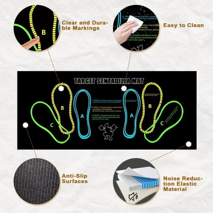 Tapis de Squat bicolore 35x80cm