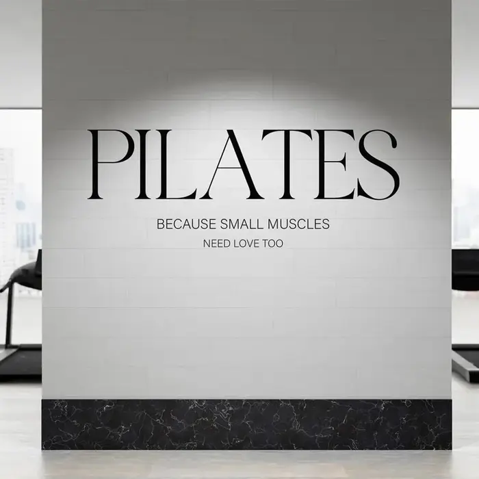 Art mural Pilates, citations murales de Fitness