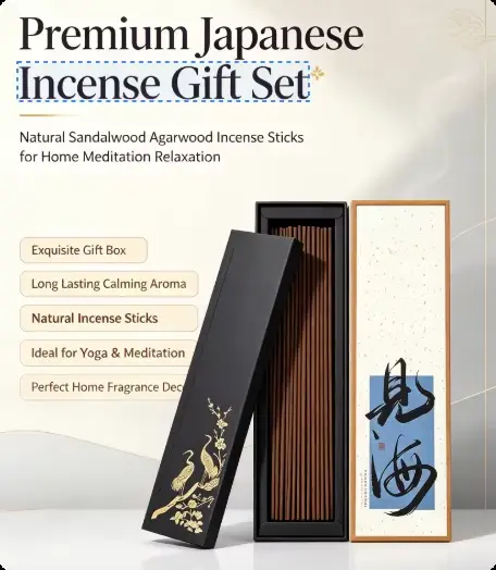 Ensemble de bâtonnets d'encens naturels de style japonais