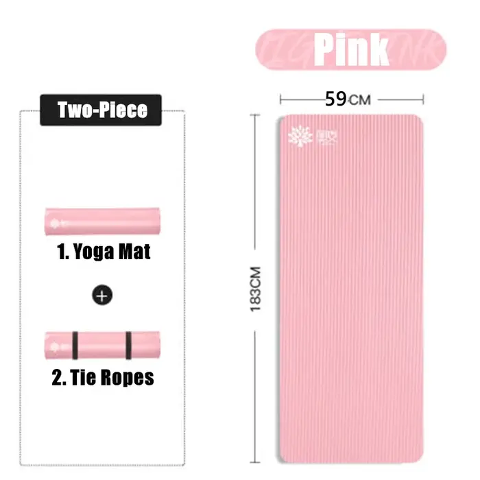 Tapis de Yoga NBR rose plus épais