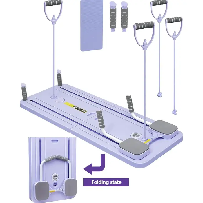 Planche de Pilates professionnelle portable et pliable 5-en-1 pour exercices abdominaux