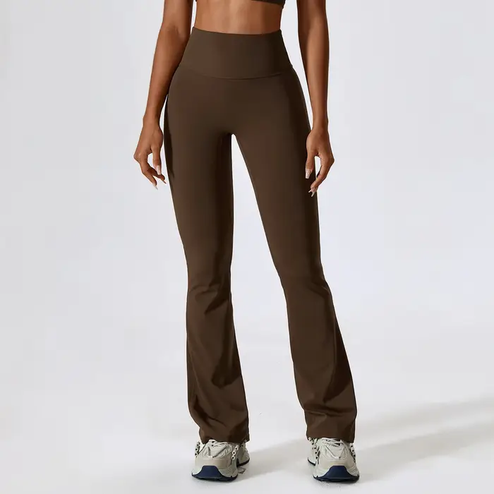 Pantalon large pour femme, leggings de yoga, collants taille haute, pantalon évasé décontracté, pant