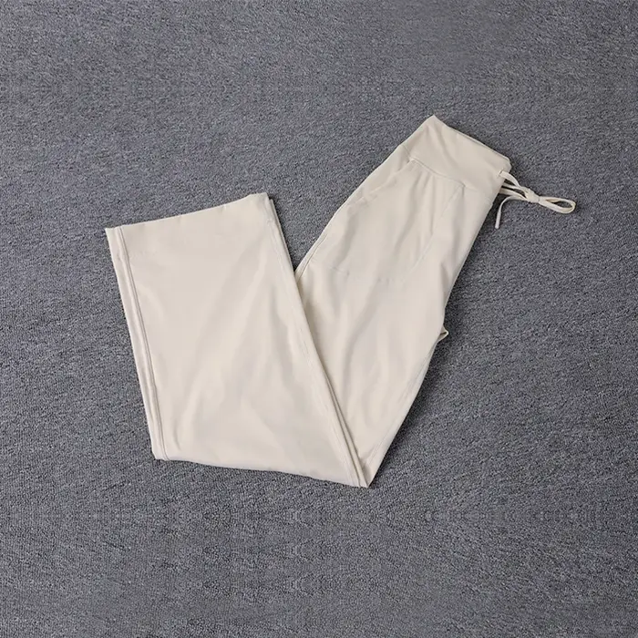 Pantalon de Yoga ample taille haute pour femmes, haute qualité, jambes droites, respectueux de la pe