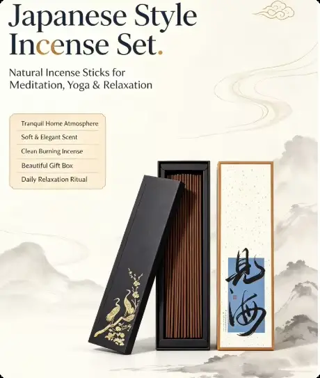 Ensemble de bâtonnets d'encens naturels de style japonais
