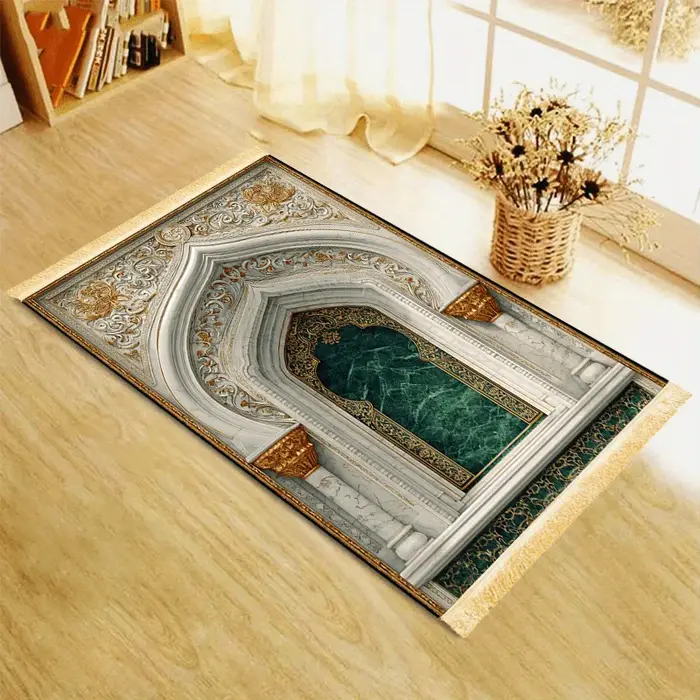 Tapis de prière de luxe VIKAMA à franges
