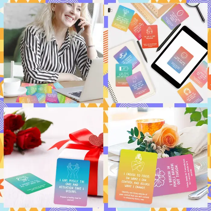 Cartes de méditation 50 cartes d'affirmations positives