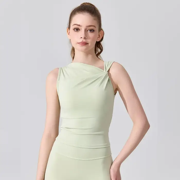 Gilet de yoga au design asymétrique pour femmes