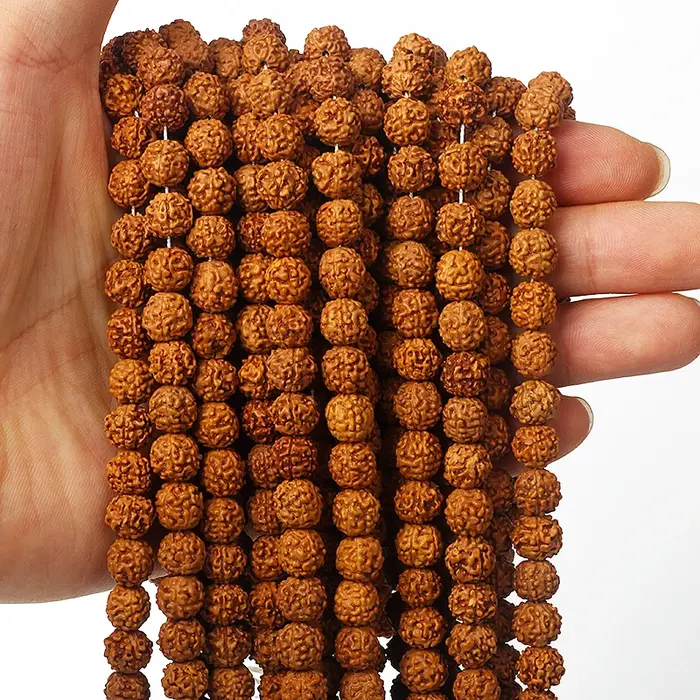108 perles Mala Rudraksha collier de prière bouddhiste bijoux de méditation Bracelet de Yoga 6-14mm pour accessoires de