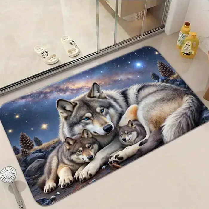 Tapis de loup Tribal éblouissant et audacieux