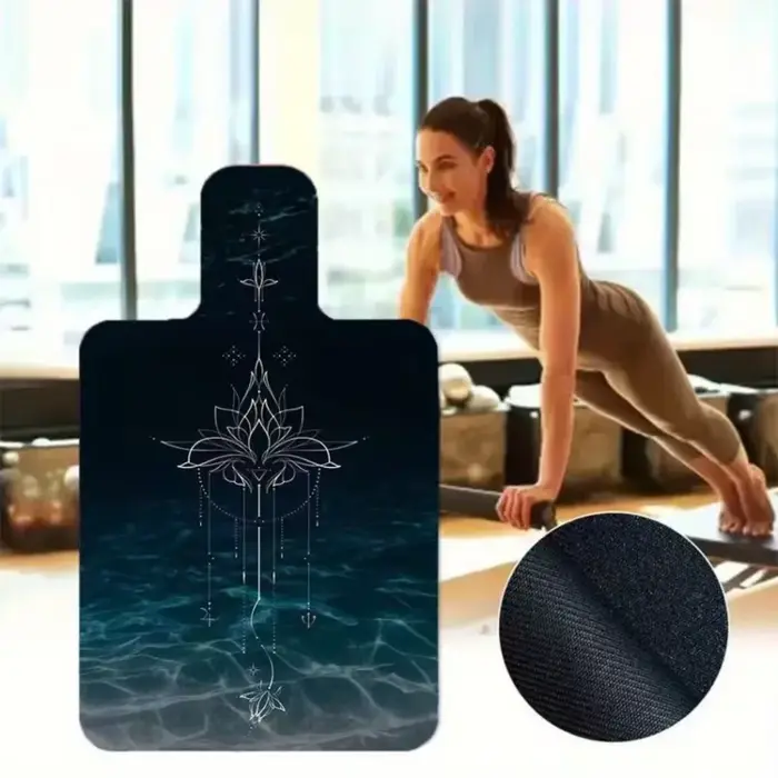 Tapis de Pilates portable antidérapant en polaire absorbant, tapis de reformer Pilates ultra-fin, tapis d'exercice pour l'entraînement Pilates