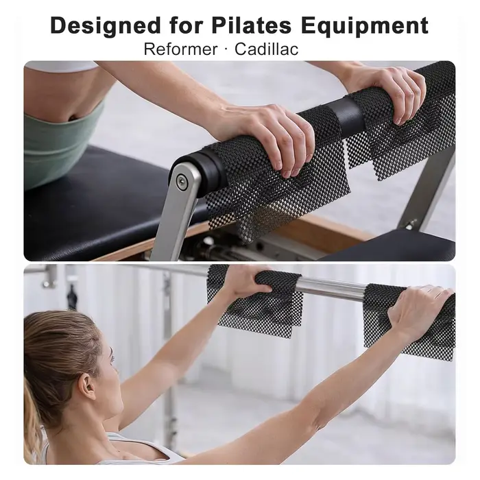 Lot de 4 tapis de Pilates Reformer respirants et antidérapants avec poignées