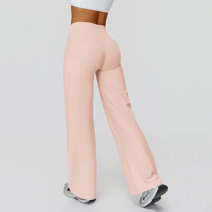 Pantalons de Yoga taille haute Leggings évasés femmes salle de sport Fitness pantalon évasé respiran