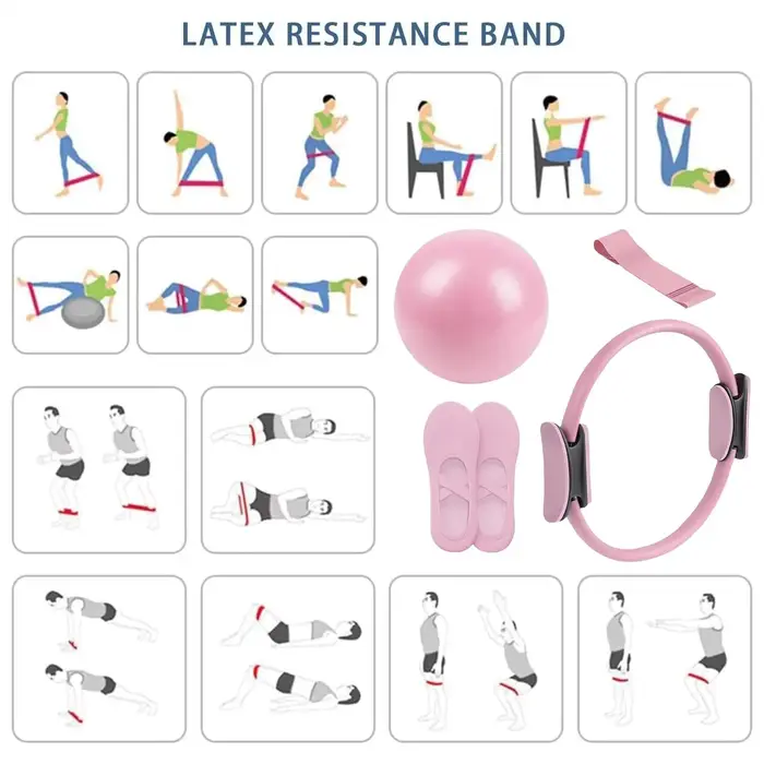 Kit de Yoga et Fitness avec anneau Pilates