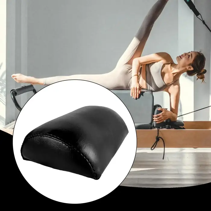 Coussin de Pilates Reformer en PU semi-circulaire, appui-tête, accessoires pour Reformer, pour la maison, la gym et l'entraînement de yoga
