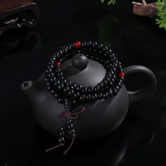 Bracelet Mala bouddhiste en bois de santal pour hommes et femmes