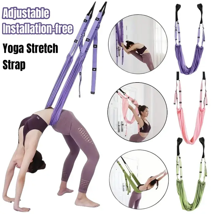 Sangle de Yoga bande extensible Fitness corde élastique universelle dos jambe ceinture pour Backbend fendu Handstand maison Inversion formation Hammoc