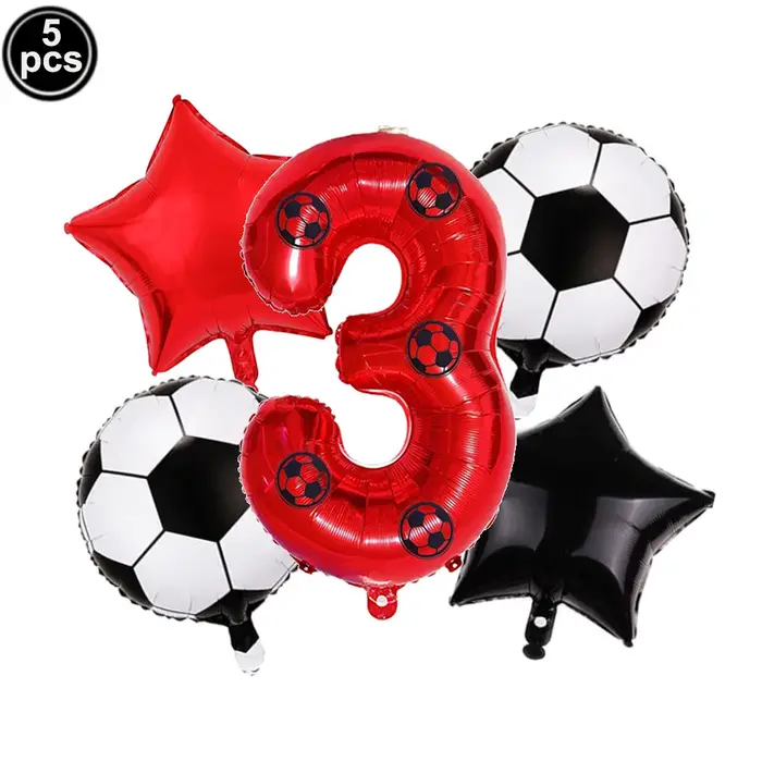 Ballons de football, décorations d'anniversaire