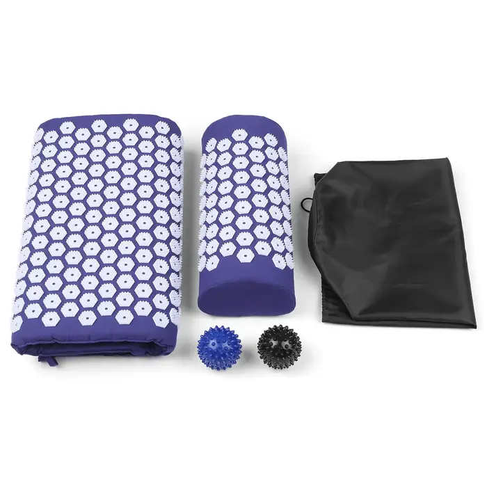 Tomshoo Ensemble de tapis et oreiller d'acupression avec sac pour la relaxation musculaire et le soulagement du stress