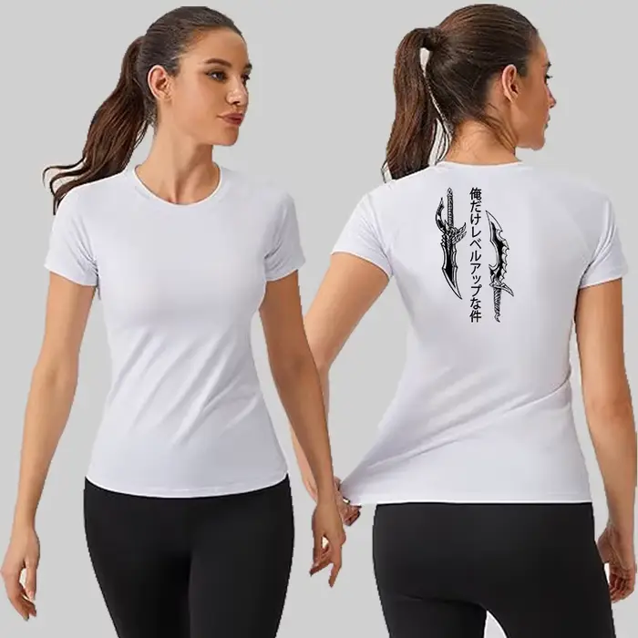 Chemise de Compression à imprimé graphique pour femmes, été, athlétique, manches courtes, baselayers
