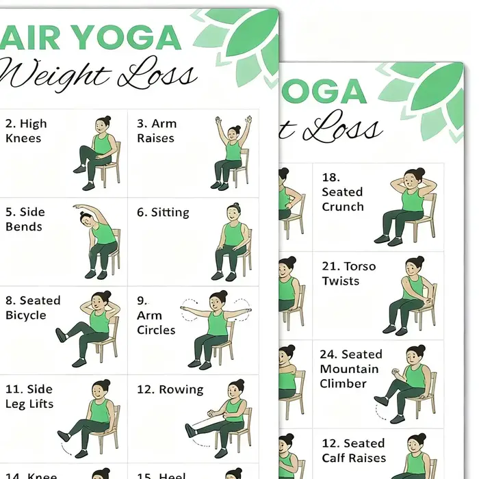 Affiche de Yoga pour chaise de 30 jours
