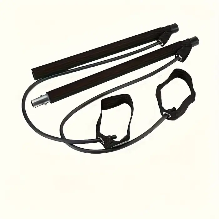 Barre de Pilates réglable avec bandes de résistance, barre d'entraînement portable pour le corps entier, pour le yoga, la musculation, le renforcement, outil de yoga pour la salle de sport