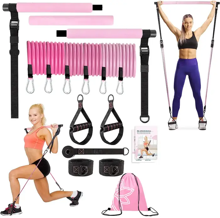 Kit de barre de Pilates avec bandes de résistance