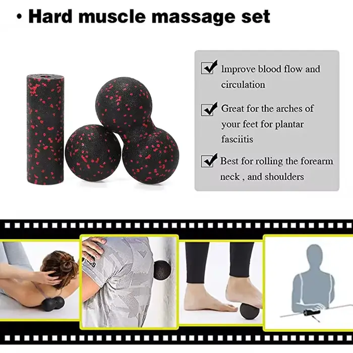 Boules de Yoga cacahuètes, Massage corporel, combinaison de Fascia, bloc de mousse, haute densité, R