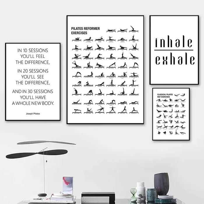 Affiche de tableau d'entraînement de Pilates