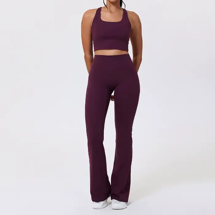 2 pièces costume de Yoga ensemble de sport vêtements de Yoga ensemble de gymnastique femmes survêtem