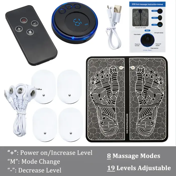 Tapis de Massage des pieds EMS électrique TENS