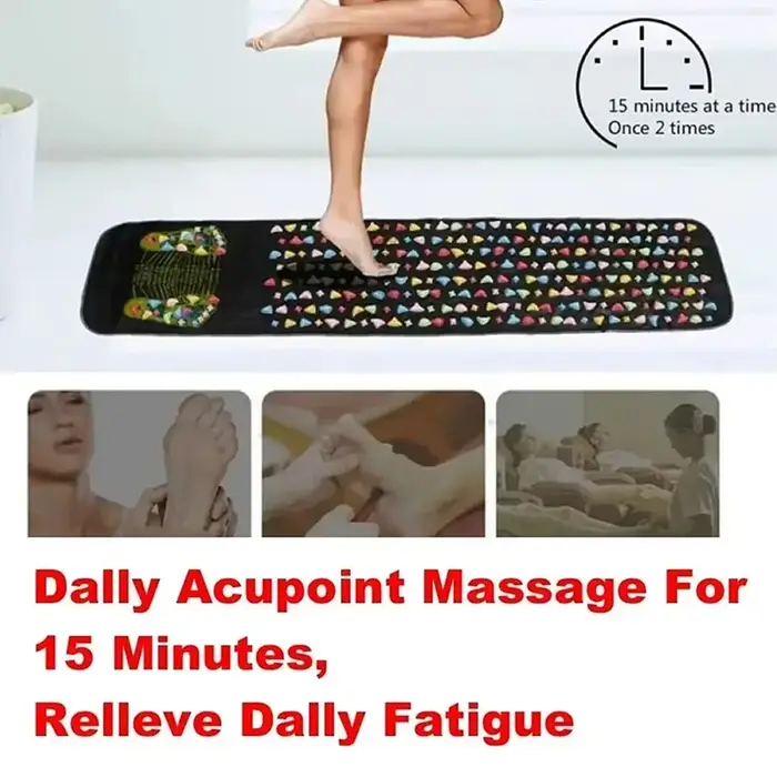 Tapis de Massage des pieds réflexologie marche pierre route
