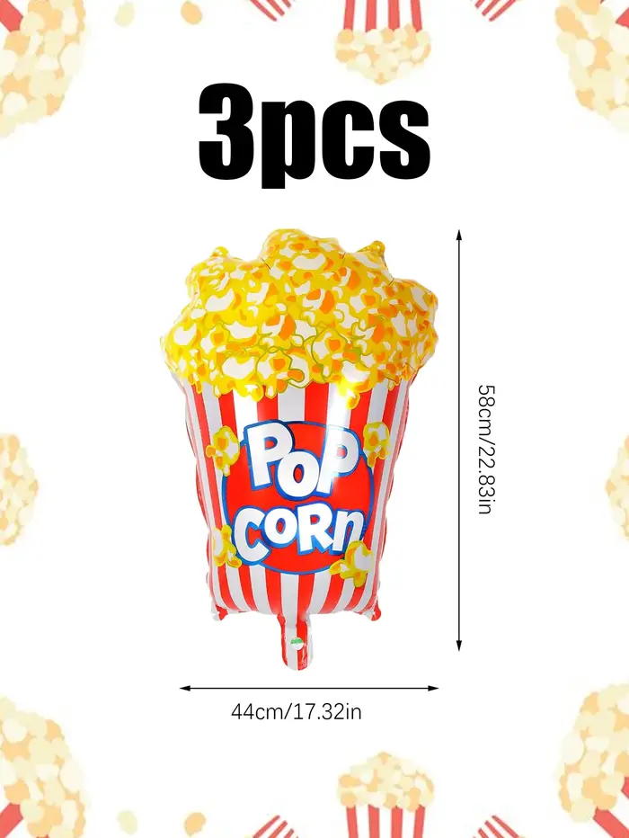Ballons pop-corn 3/6 pièces