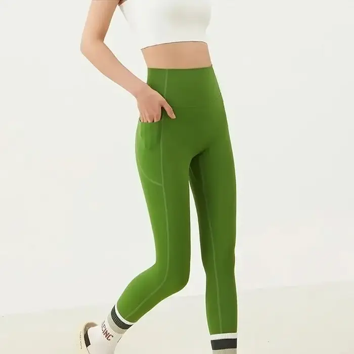 Leggings de Yoga taille haute pour femmes, doux avec poches, collants de Sport, Fitness, pantalons é