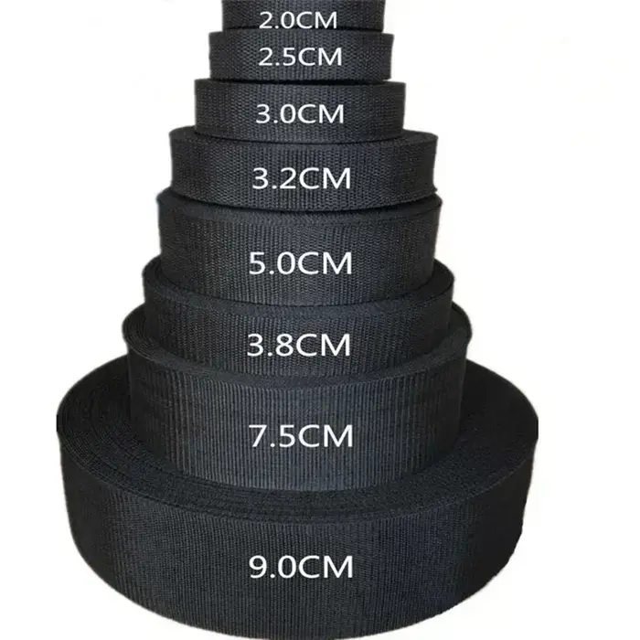 Sangle noire de 10M, 20/25/32/38/50/70/80/100mm