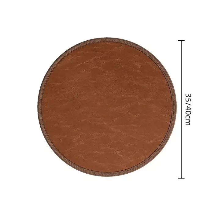 Coussin Zafu en cuir épais