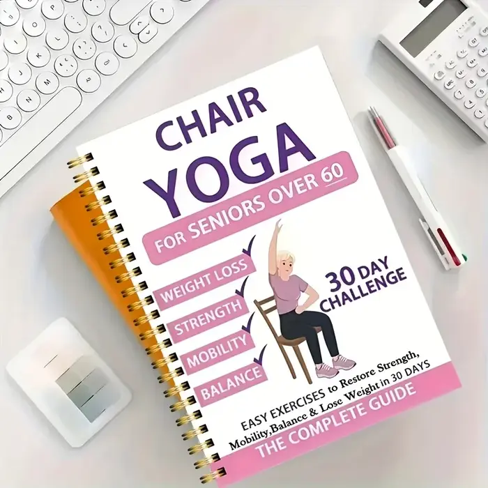 Guide de yoga en position assise sur chaise pour seniors de plus de 60 ans