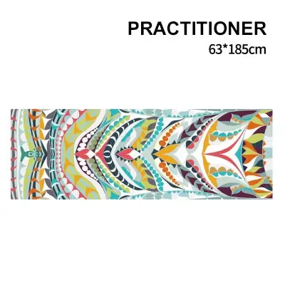 Serviette de yoga double couche, 185x63cm, coordonnante, pour fitness, portable, impression, coussin