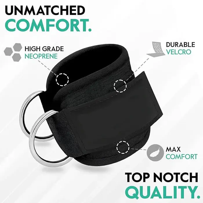 Sangle de cheville fine réglable avec doubles anneaux