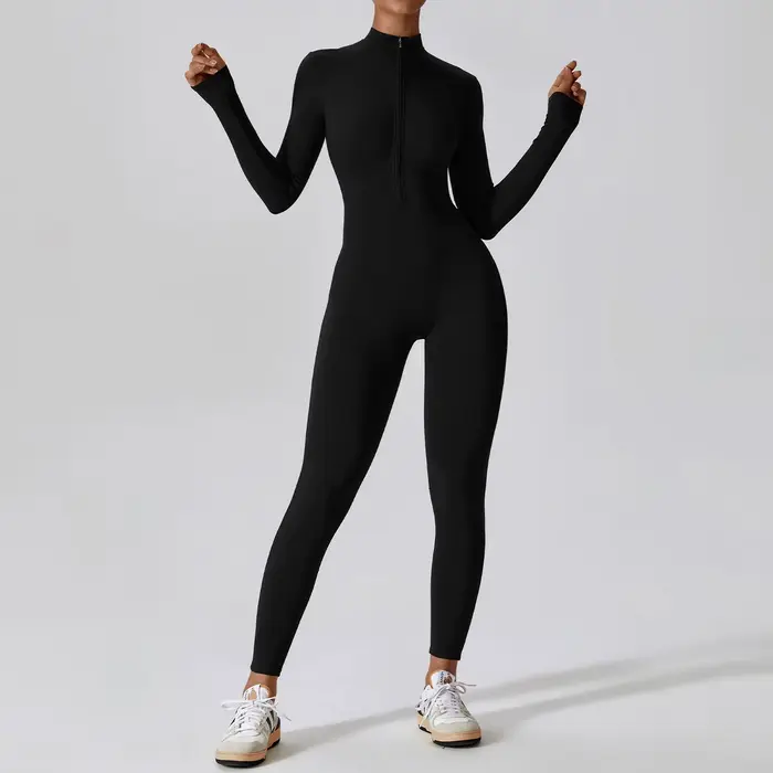 Combinaison de Yoga à manches longues pour femmes, vêtements de sport, combinaisons de gymnastique à