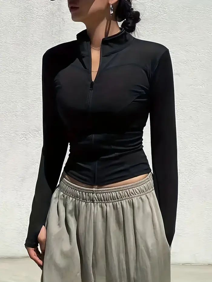 Veste de sport Pilates d'automne 2025 à séchage rapide pour femme – Idéal pour les entraînements de gymnastique et la course en plein air
