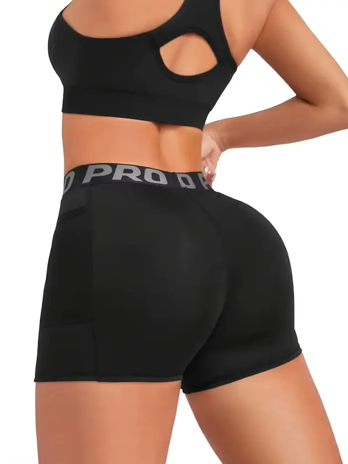 Short trois points pour femme, 2 poches, short de yoga respirant à séchage rapide pour course à pied