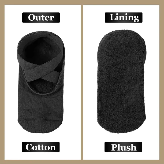 6 paires de chaussettes de Yoga pour femmes chaussettes de Barre antidérapantes avec sangles chausse