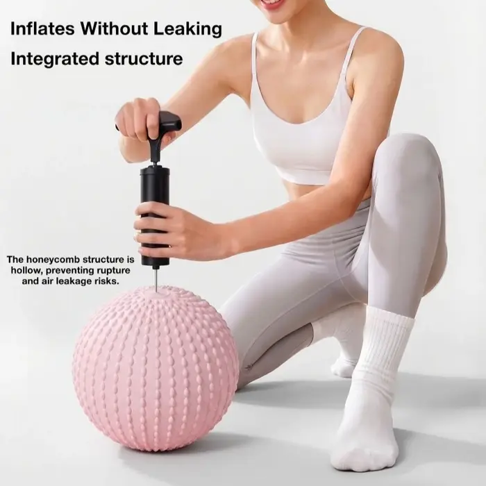 Ballon de massage à picots de 25 cm en PVC pour Pilates, ballon de yoga pour femmes, ballon d'exercice du plancher pelvien, ballon de récupération post-partum, ballon de fitness pour entraînement du t