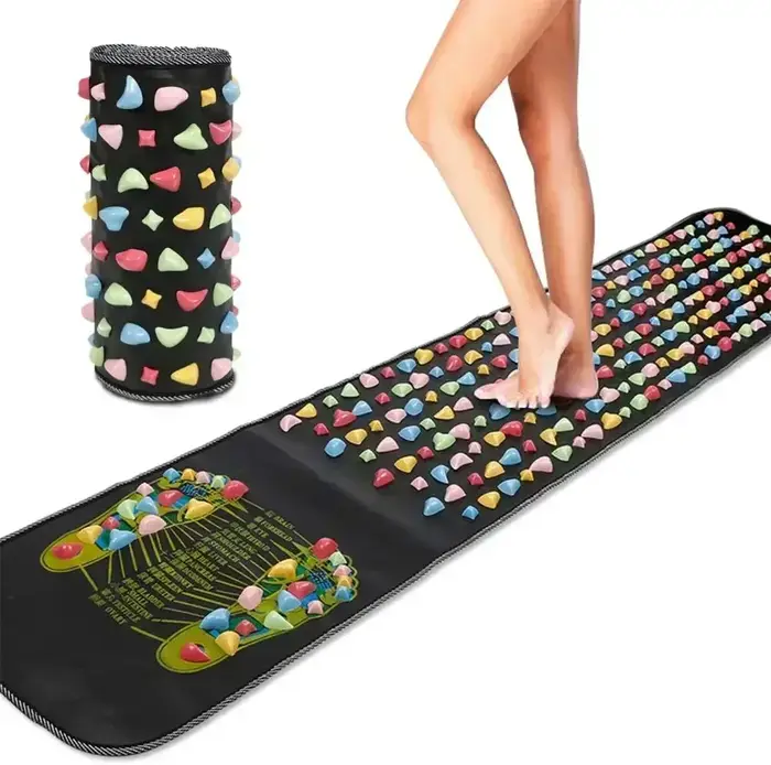 Tapis de Massage des pieds haut de gamme avec plaque de pression des doigts et chemin pavé simulé pour apaiser