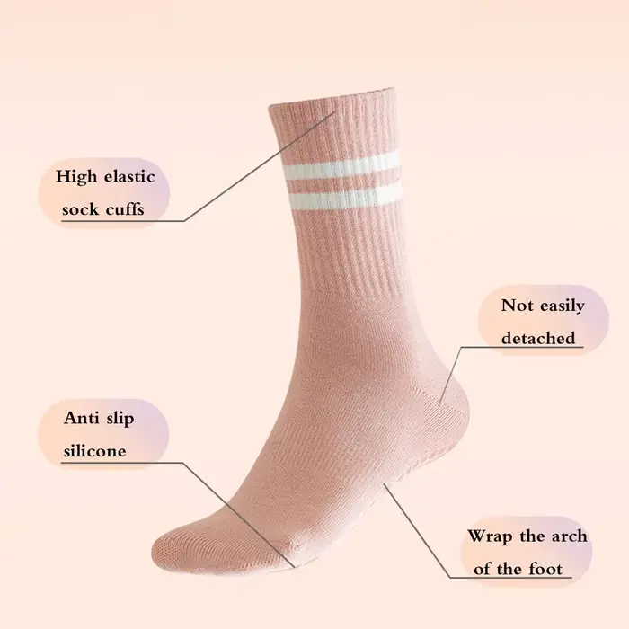 Chaussettes Pilates avec poignées pour femmes